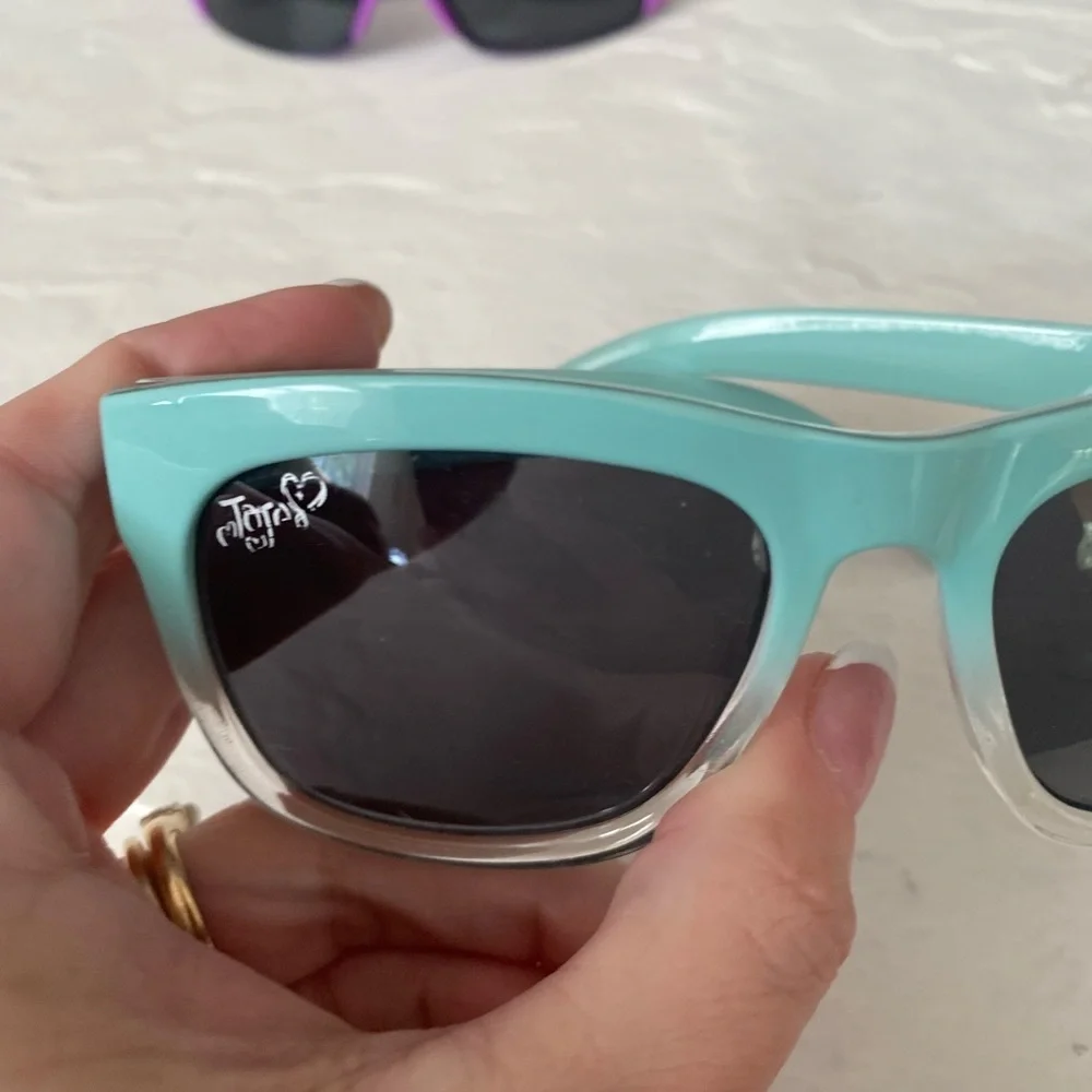 Lot Of Five Kids Sunglasses Aviator Sport Bow Checkered Girl Blue Green Round